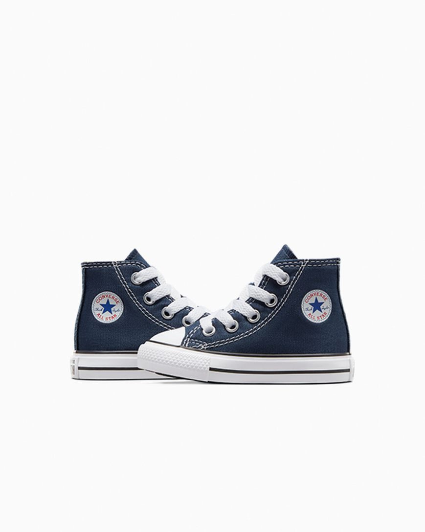 Tenis Converse Chuck Taylor All Star Classicos Cano Alto Menina Azul Marinho | PT A0085T9